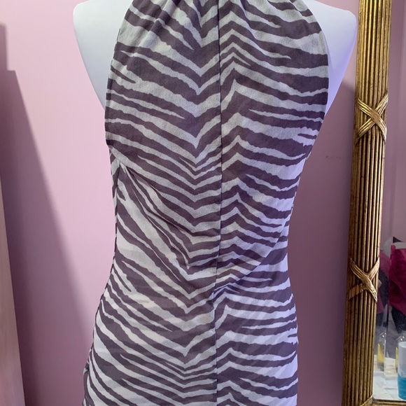 Bebe -Sheer Zebra design summer top M - Picture 6 of 9
